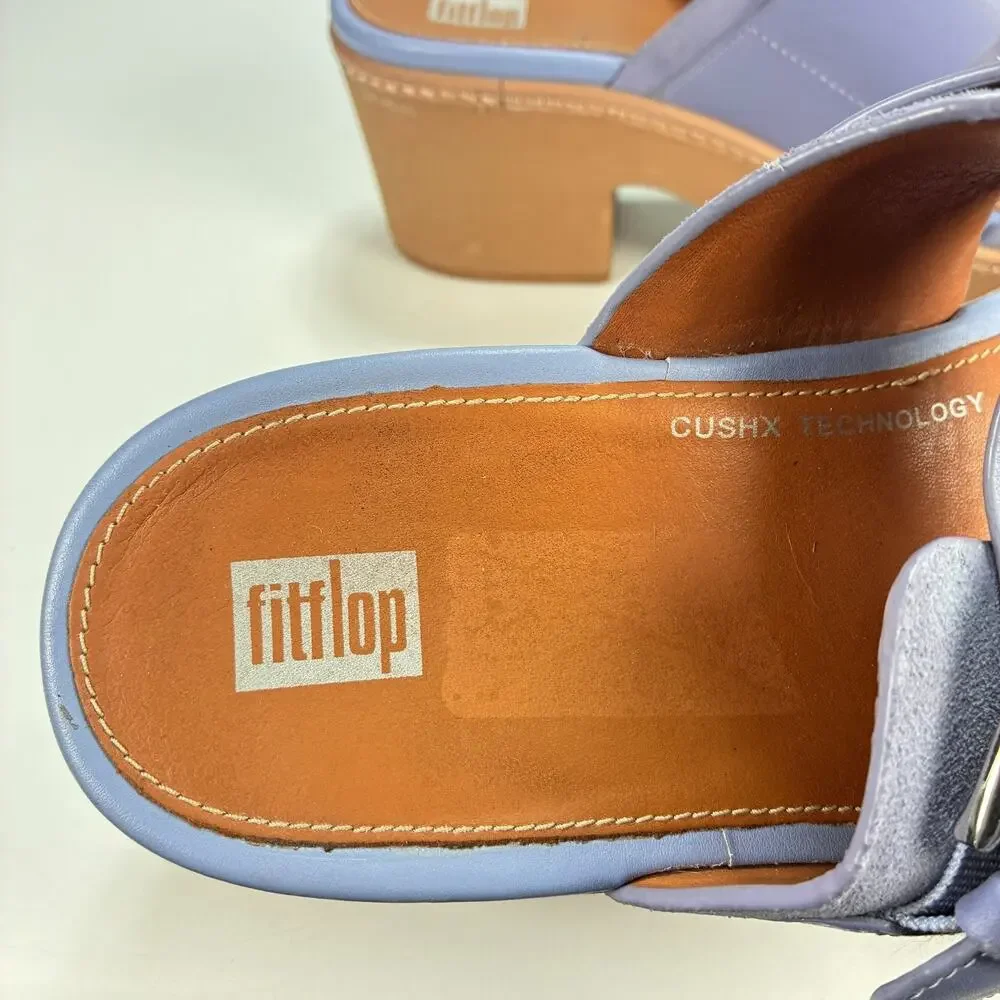 FitFlop Pilar Purple Adjustable Straps Chunky Platform Sandals Women’s Size 9 - Picture 9 of 10